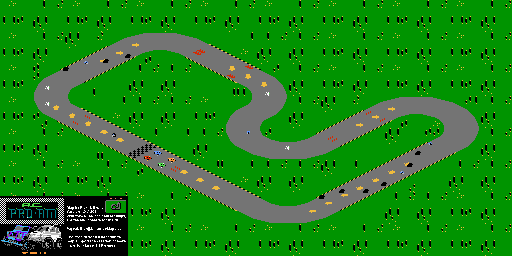 Thumbnail for a map of Level 18 for the NES game R.C. Pro-Am.