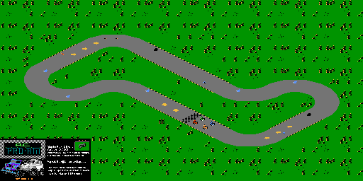 Thumbnail for a map of Level 2 for the NES game R.C. Pro-Am.