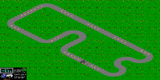 Thumbnail for a map of Level 24 for the NES game R.C. Pro-Am.