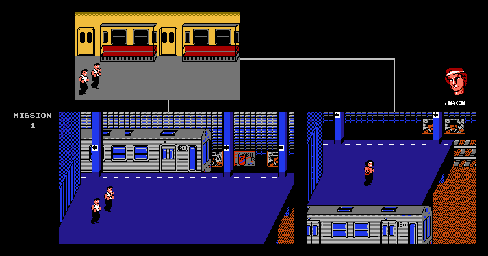 Thumbnail for a map of Mission 1 for the NES game Renegade.