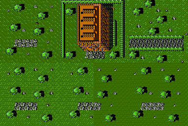 Thumbnail for a map of Chapel Grounds for the NES game Robin Hood: Prince Of Thieves.