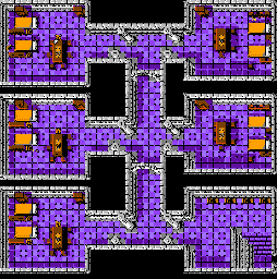 Thumbnail for a map of Church Cellar for the NES game Robin Hood: Prince Of Thieves.