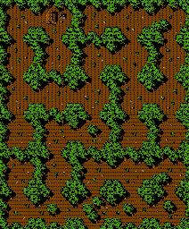 Thumbnail for a map of Forest Hideout for the NES game Robin Hood: Prince Of Thieves.
