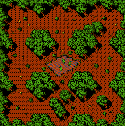Thumbnail for a map of Forest Of The Healing Waters for the NES game Robin Hood: Prince Of Thieves.