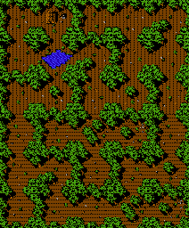 Thumbnail for a map of Hermit's Forest for the NES game Robin Hood: Prince Of Thieves.