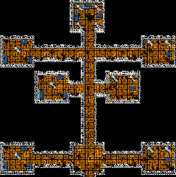 Thumbnail for a map of Locksley Castle for the NES game Robin Hood: Prince Of Thieves.