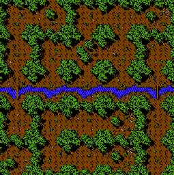 Thumbnail for a map of River Crossing for the NES game Robin Hood: Prince Of Thieves.
