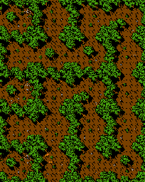 Thumbnail for a map of Road To Town for the NES game Robin Hood: Prince Of Thieves.