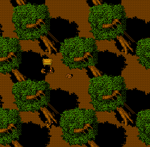 Thumbnail for a map of Robin's Camp (Built Up) for the NES game Robin Hood: Prince Of Thieves.