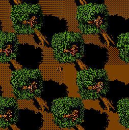 Thumbnail for a map of Robin's Camp (Burned Down) for the NES game Robin Hood: Prince Of Thieves.