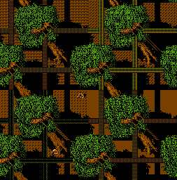 Thumbnail for a map of Robin's Camp (Fortified) for the NES game Robin Hood: Prince Of Thieves.