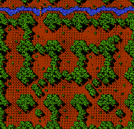 Thumbnail for a map of Sherwood Forest for the NES game Robin Hood: Prince Of Thieves.