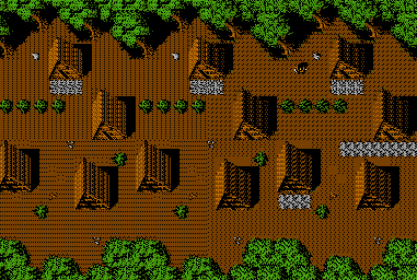 Thumbnail for a map of Village for the NES game Robin Hood: Prince Of Thieves.