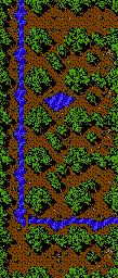 Thumbnail for a map of Wolf Forest for the NES game Robin Hood: Prince Of Thieves.