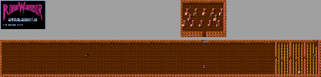 Thumbnail for a map of Outer City Period 7-2 for the NES game RoboWarrior.