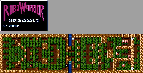 Thumbnail for a map of Regency Period 8-1 for the NES game RoboWarrior.