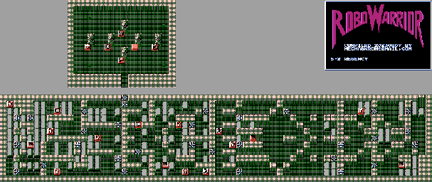 Thumbnail for a map of Regency Period 8-2 for the NES game RoboWarrior.