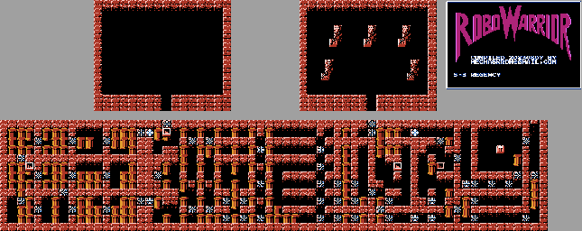 Thumbnail for a map of Regency Period 8-3 for the NES game RoboWarrior.