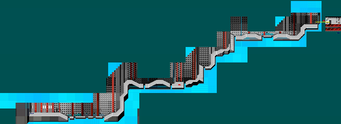 Thumbnail for a map of Maniacs Stage 3-2 for the NES game Rollergames.