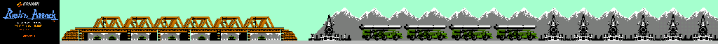 Thumbnail for a map of Stage 1 for the NES game Rush'n Attack.