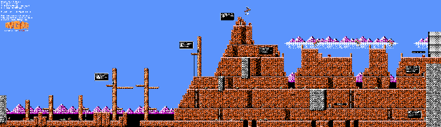 Thumbnail for a map of Gran Mountain for the NES game Rygar.