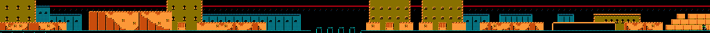 Thumbnail for a map of Level 1 for the NES game SD Hero Soukessen: Taose! Aku no Gundan.