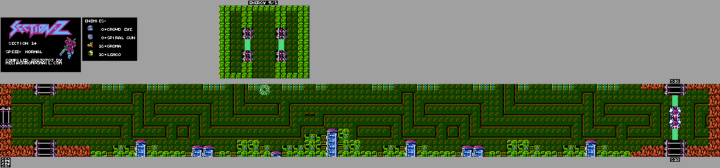 Thumbnail for a map of Section 14 for the NES game Section-Z.
