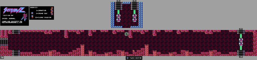 Thumbnail for a map of Section 54 for the NES game Section-Z.