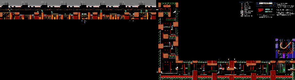 Thumbnail for a map of Area B: Refinery (Enemies) for the NES game Shatterhand.