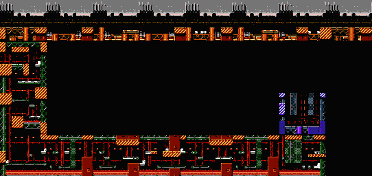 Thumbnail for a map of Area B: Refinery for the NES game Shatterhand.