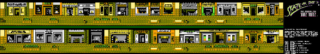 Thumbnail for a map of Adventure Level 2: The Mall for the NES game Skate Or Die 2: The Search For Double.