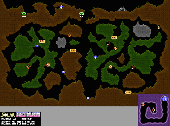 Thumbnail for a map of Planet 13: Urownd Mini-Map for the NES game Solar Jetman.
