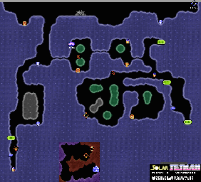 Thumbnail for a map of Planet 8: Shishkebab Mini-Map for the NES game Solar Jetman.