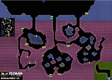 Thumbnail for a map of Planet 9: Zlaz Tordus Mini-Map for the NES game Solar Jetman.