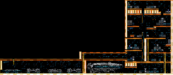 Thumbnail for a map of Tatooine Mos Eisley - Hangar 94 for the NES game Star Wars.