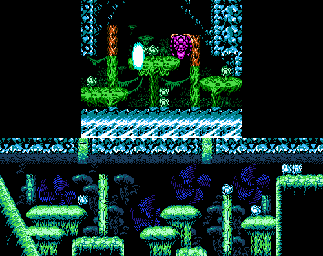 Thumbnail for a map of Planet 4 Area 5 for the NES game Street Fighter 2010: The Final Fight.