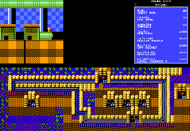 Thumbnail for a map of Asobe City for the NES game Super Chinese 3.
