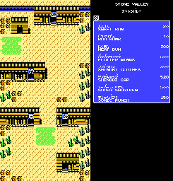 Thumbnail for a map of Stone Valley for the NES game Super Chinese 3.