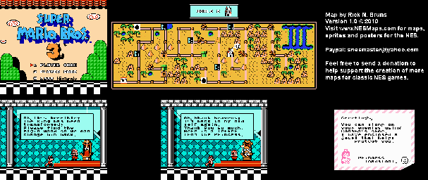 Thumbnail for a map of World 2 2-Castle for the NES game Super Mario Bros. 3.