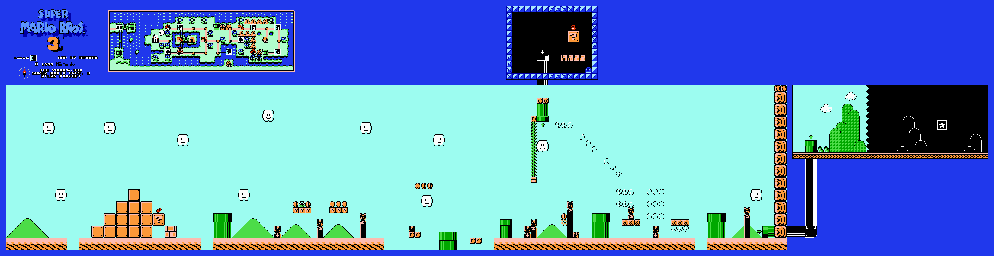 Thumbnail for a map of World 4 4-5 for the NES game Super Mario Bros. 3.