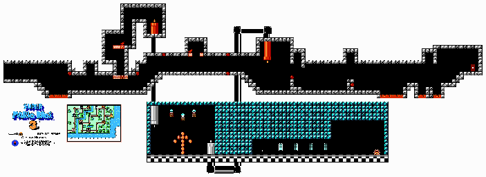 Thumbnail for a map of World 5 5-Fortress 1 for the NES game Super Mario Bros. 3.