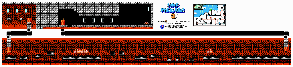Thumbnail for a map of World 5 5-Fortress 2 for the NES game Super Mario Bros. 3.