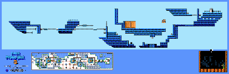 Thumbnail for a map of World 6 6-Airship for the NES game Super Mario Bros. 3.