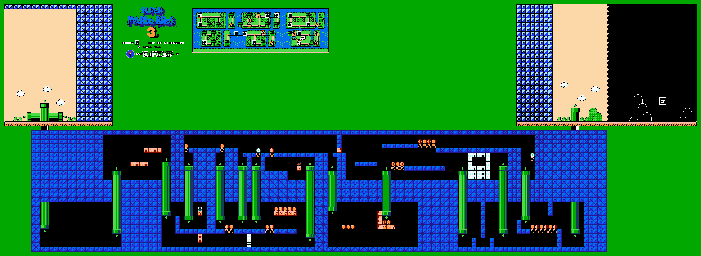 Thumbnail for a map of World 7 7-5 for the NES game Super Mario Bros. 3.