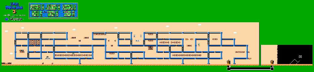 Thumbnail for a map of World 7 7-9 for the NES game Super Mario Bros. 3.