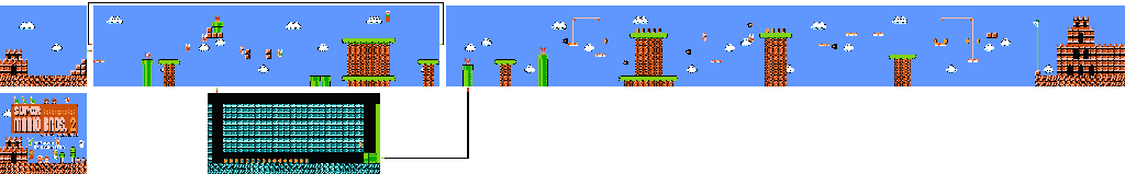Thumbnail for a map of World 5 5-3 for the NES game Super Mario Bros.: The Lost Levels.