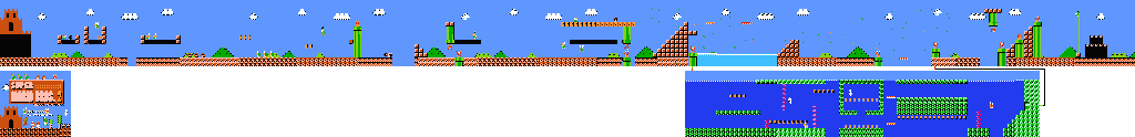 Thumbnail for a map of World 6 6-1 for the NES game Super Mario Bros.: The Lost Levels.