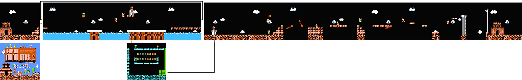 Thumbnail for a map of World 7 7-2 for the NES game Super Mario Bros.: The Lost Levels.