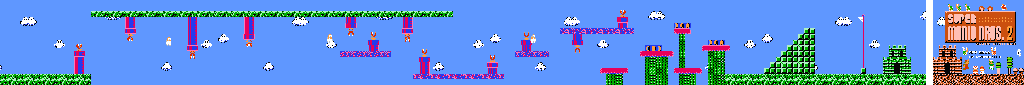 Thumbnail for a map of World 9 9-2 for the NES game Super Mario Bros.: The Lost Levels.
