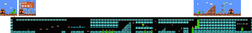 Thumbnail for a map of World A A-2 for the NES game Super Mario Bros.: The Lost Levels.